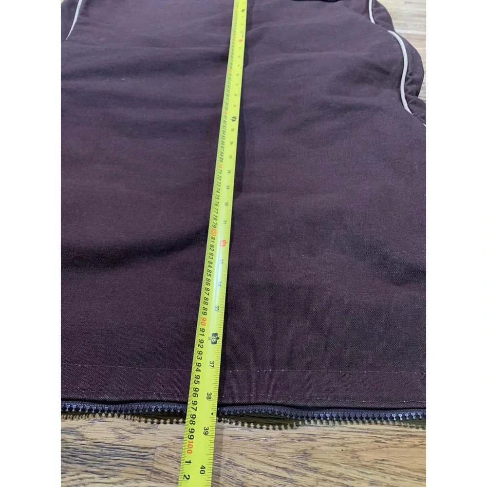 Lands End Square Rigger Garment Bag Brown Canvas Vintage Retro Travel Minimalist